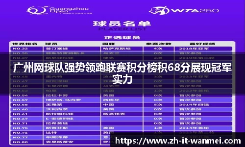 广州网球队强势领跑联赛积分榜积68分展现冠军实力